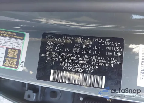 2023 Hyundai Elantra Limited from USA, damaged, VIN KMHLP4AG3PU430485